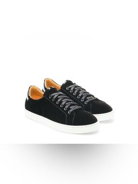 Men's Magnanni Black Velvet Low-Top Sneakers